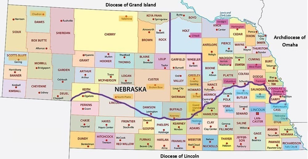 Nebraska Courts map
