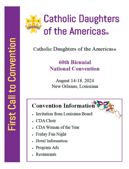 Catholic Daughters of the Americas National Convention PDF